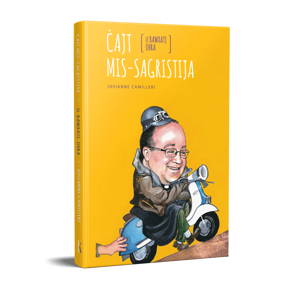 Cajt mis-Sagristija u bawxati oħra, Josianne Camilleri. Illustrazzjonijiet Mark Schembri