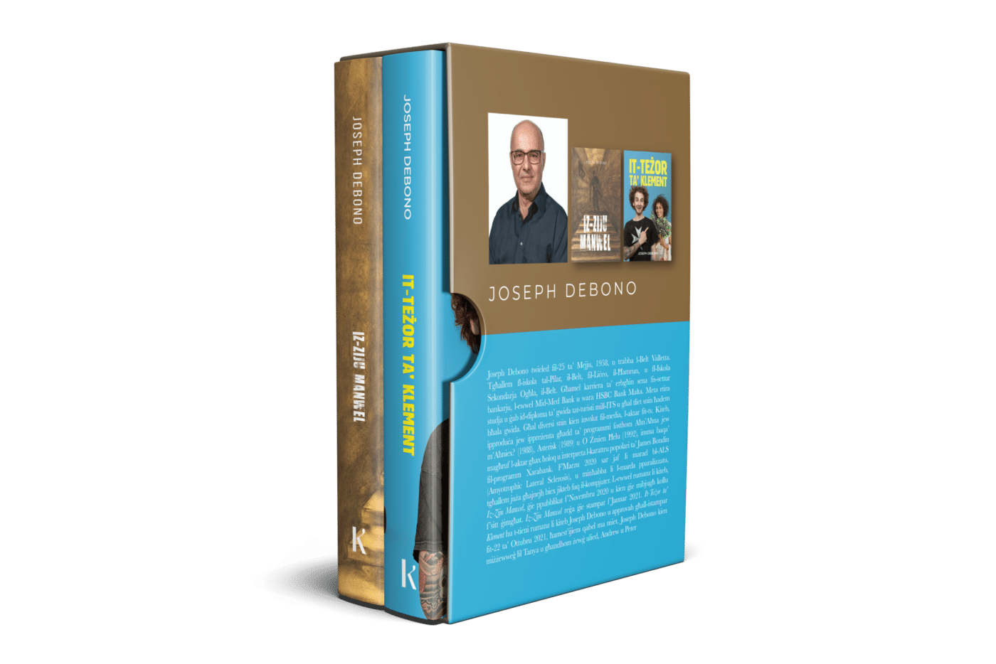 Edizzjoni limitata:  Iz-Ziju Manwel u It-Teżor ta' Klement miktuba minn Joseph Debono fi slipcase (edizzjoni qoxra iebsa)
