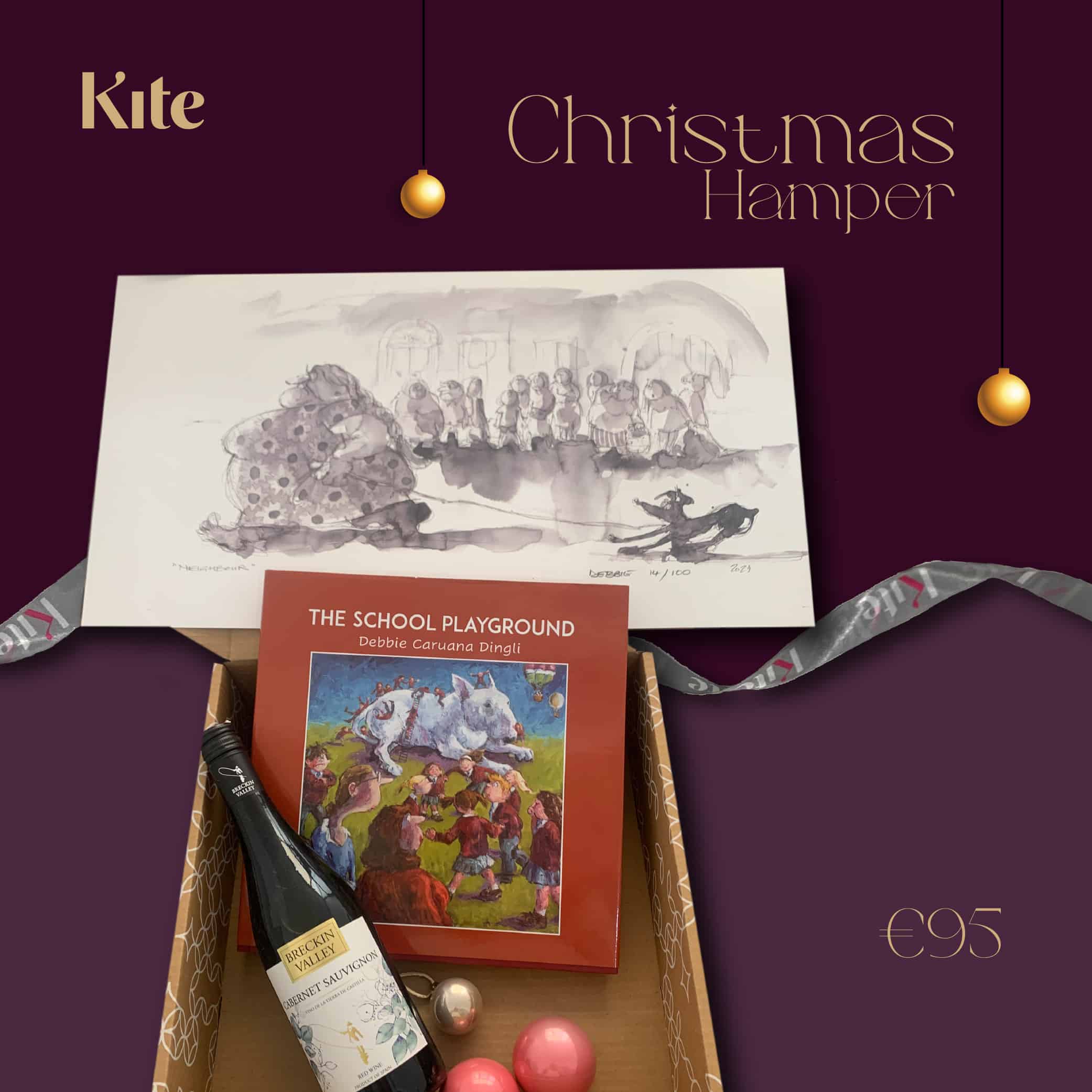 Christmas hamper: Book, Print & Wine