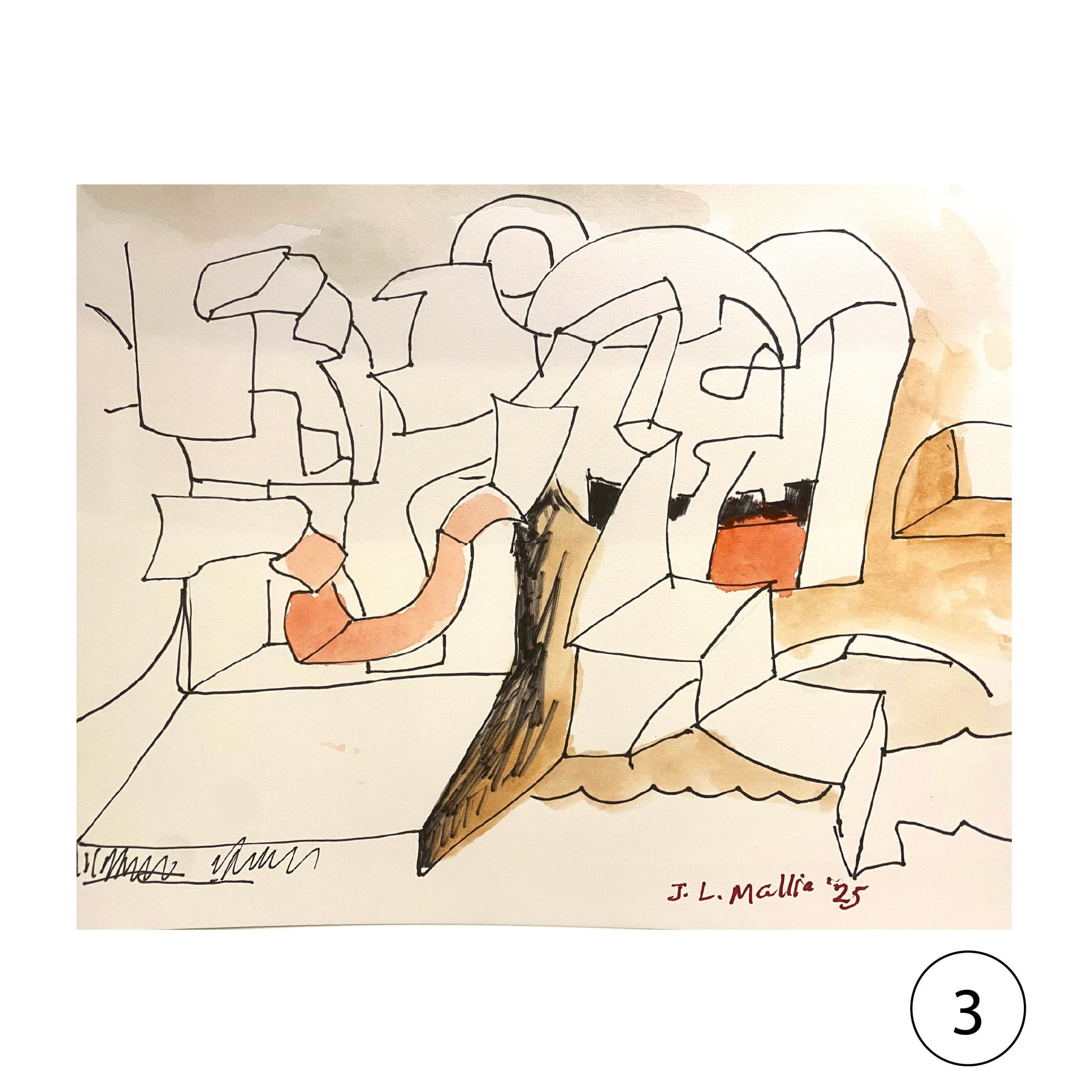 Collectors' Edition: Original drawing by JL Mallia + Book: Islands and Cultural Translation, The Art of Joseph L. Mallia - Image 4