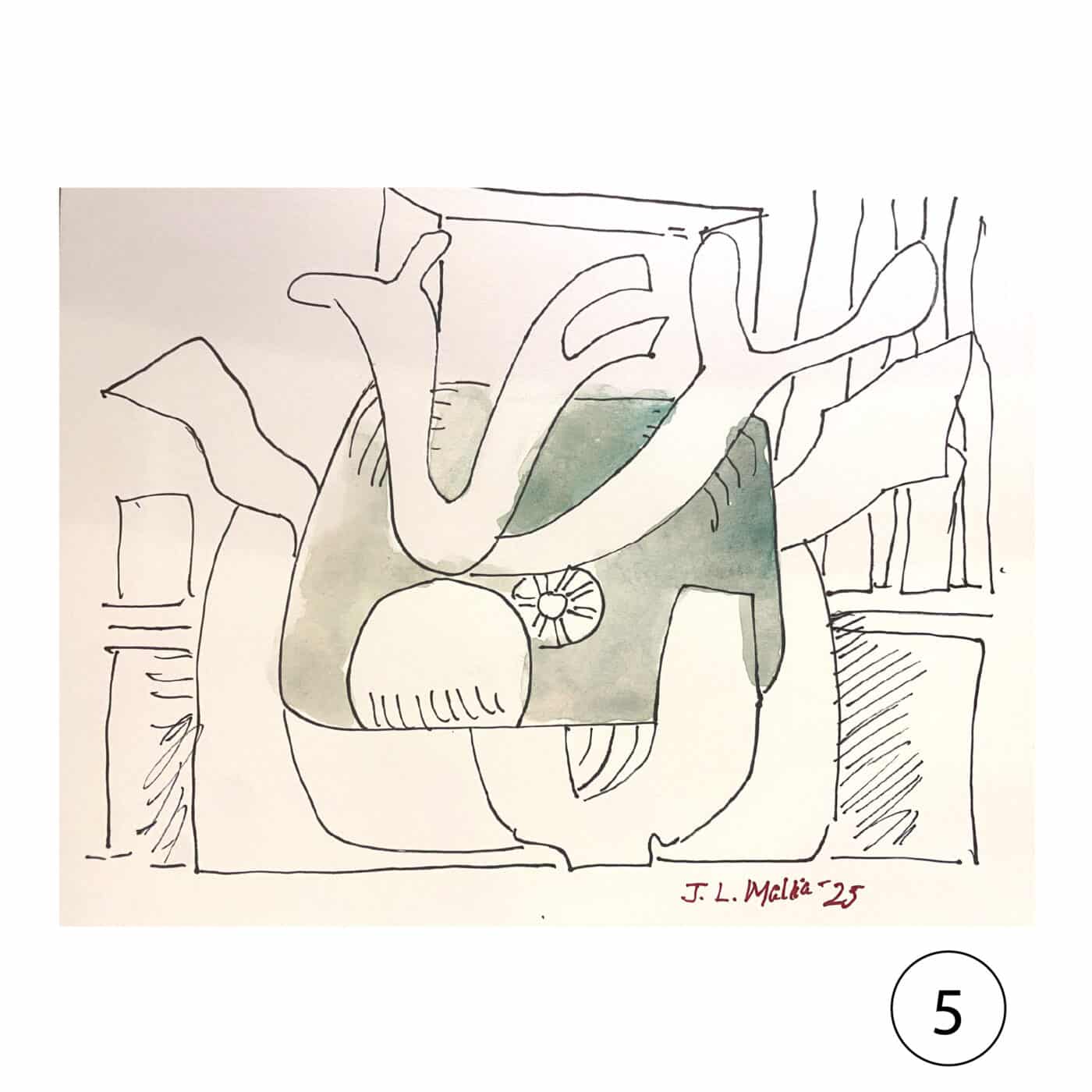 Collectors' Edition: Original drawing by JL Mallia + Book: Islands and Cultural Translation, The Art of Joseph L. Mallia - Image 9