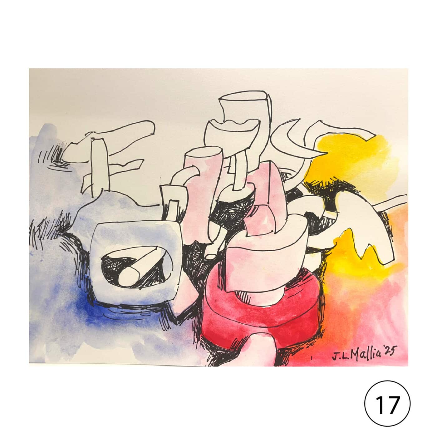 Collectors' Edition: Original drawing by JL Mallia + Book: Islands and Cultural Translation, The Art of Joseph L. Mallia - Image 18