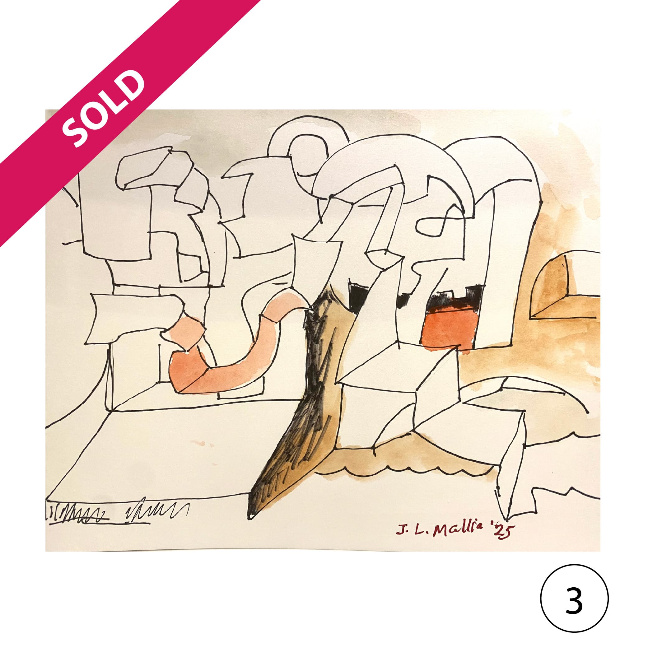 Collectors' Edition: Original drawing by JL Mallia + Book: Islands and Cultural Translation, The Art of Joseph L. Mallia - Image 3