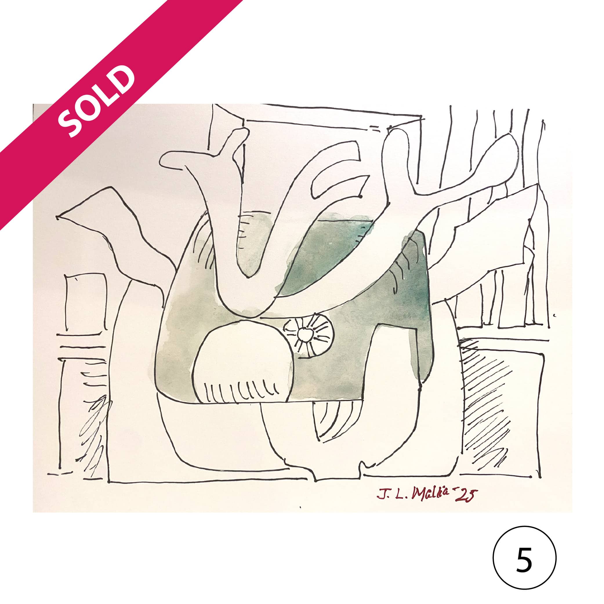 Collectors' Edition: Original drawing by JL Mallia + Book: Islands and Cultural Translation, The Art of Joseph L. Mallia - Image 5