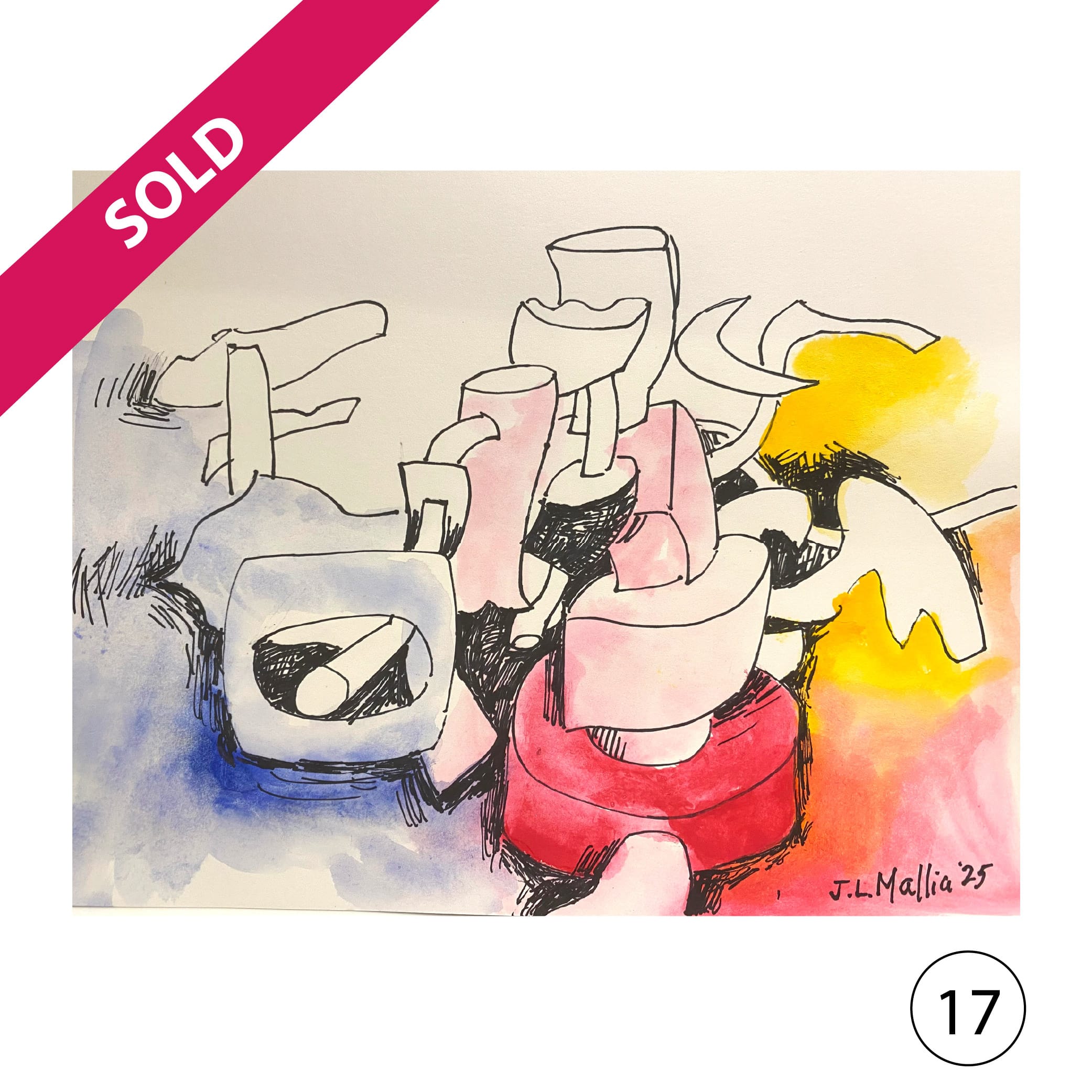 Collectors' Edition: Original drawing by JL Mallia + Book: Islands and Cultural Translation, The Art of Joseph L. Mallia - Image 7