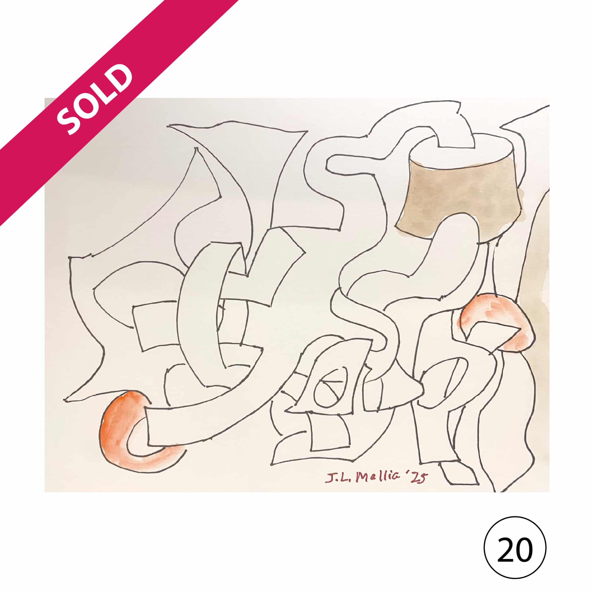 Collectors' Edition: Original drawing by JL Mallia + Book: Islands and Cultural Translation, The Art of Joseph L. Mallia - Image 3